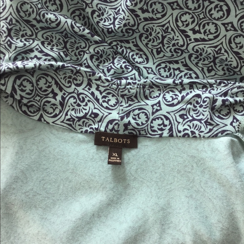 Talbots Wrap Top Long Sleeves Size XL - Picture 7 of 8